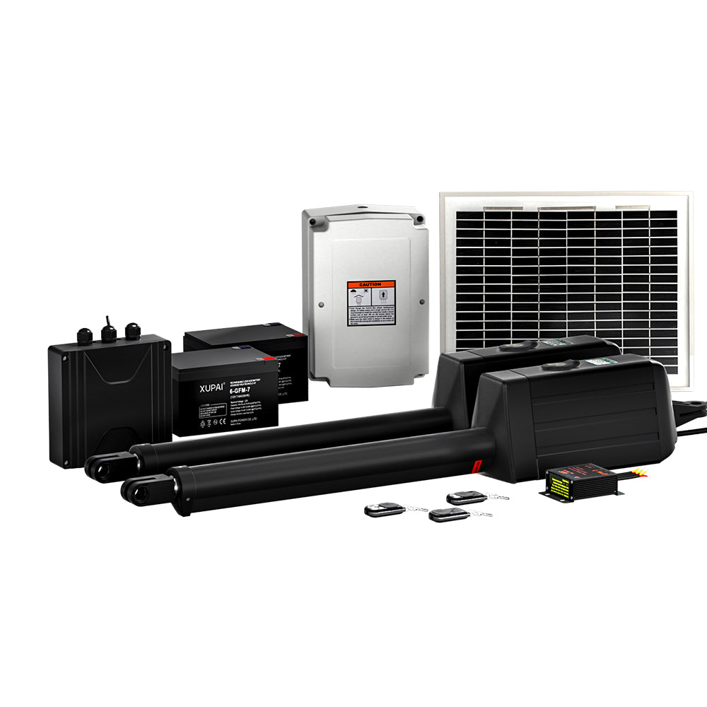 Dual Swing Gate Opener Automatic Solar Power 10W 600KG 10M UL-tech