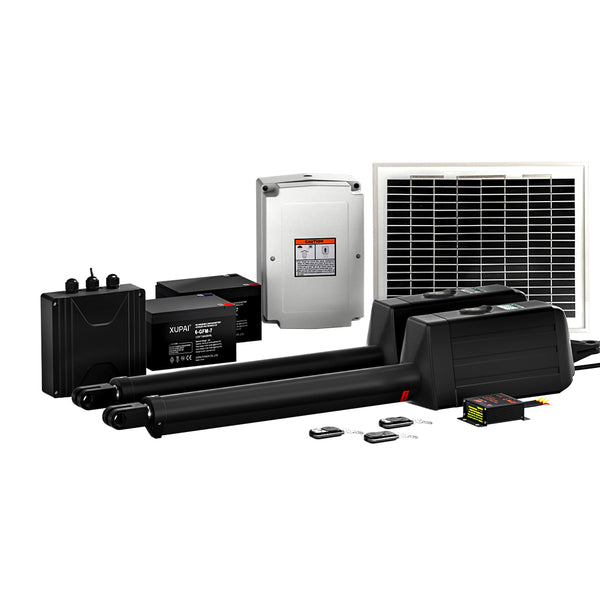 Dual Swing Gate Opener Automatic Solar Power 10W 600KG 10M UL-tech