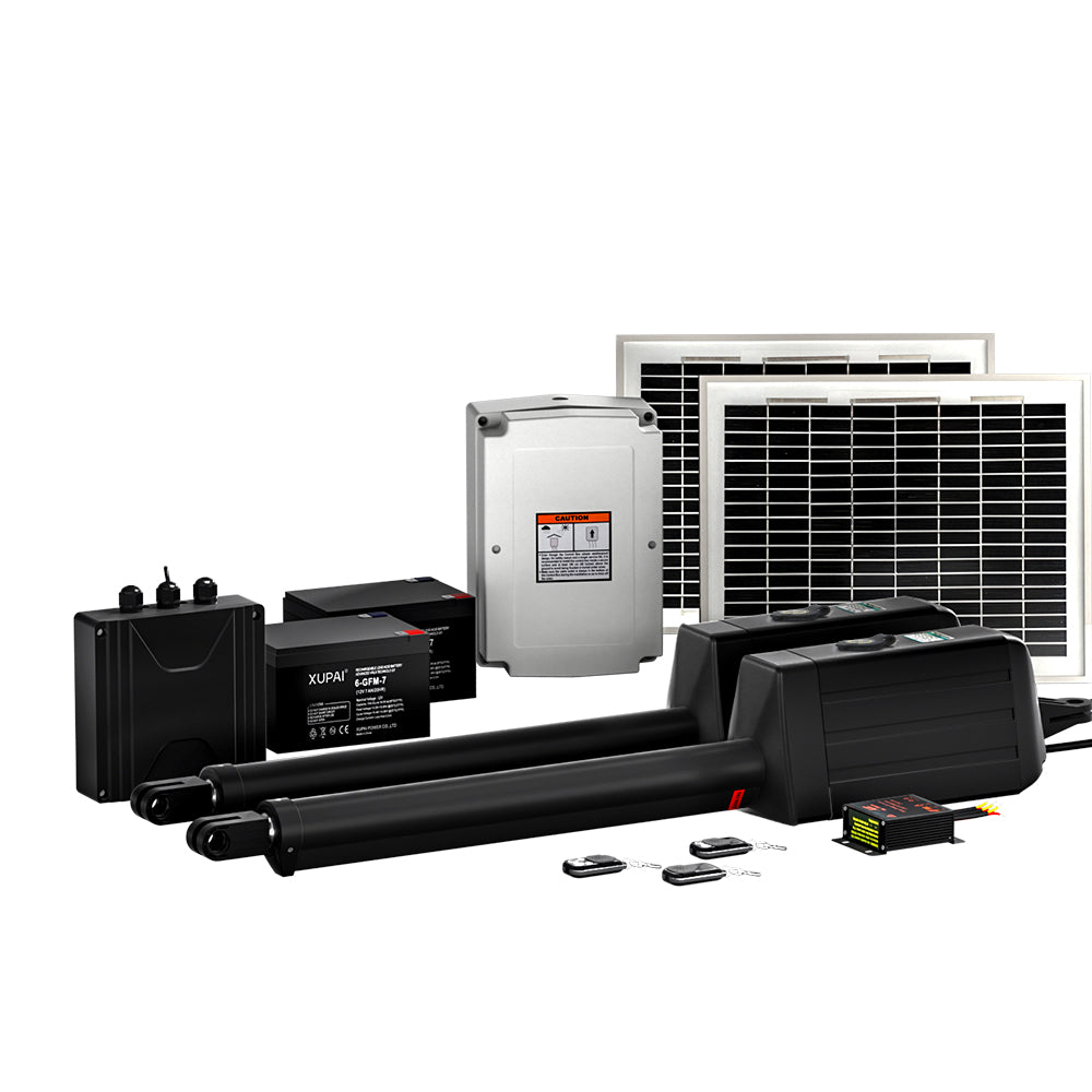 Dual Swing Gate Opener 20W Full Solar Power 600KG 10M UL-tech