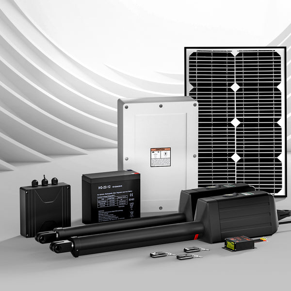 Dual Swing Gate Opener 40W Full Solar Power 600KG 10M UL-tech