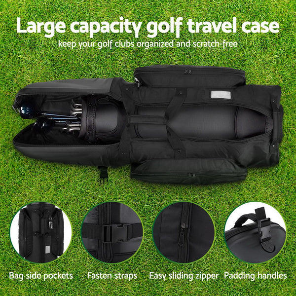 Everfit Golf Travel Bags for Airlines with Wheels Golf Clubs Hard Case Foldable Everfit