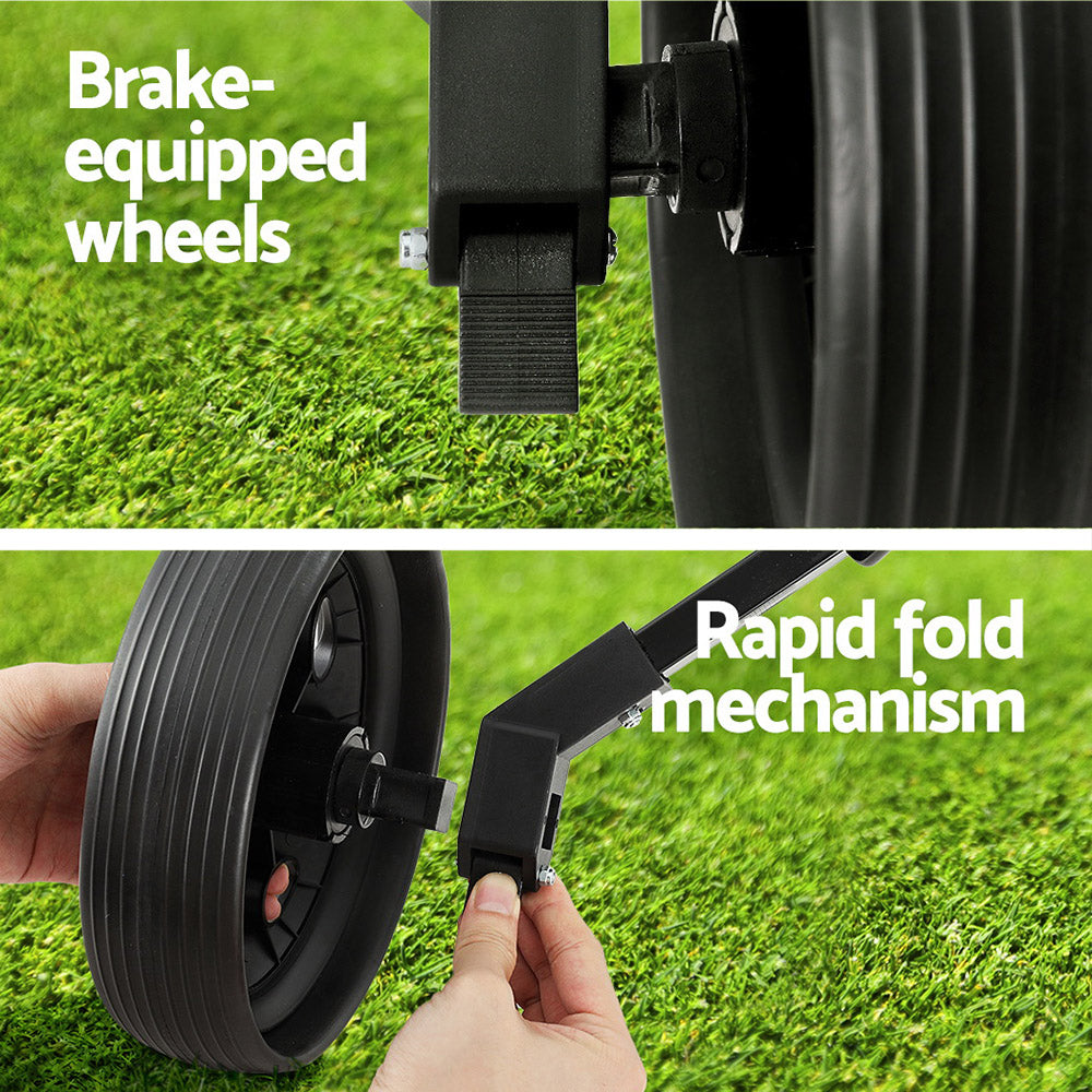 Everfit Golf Buggy Quick Folding Trolley Golf Cart Trolley 2 Wheels Cup Holder Everfit