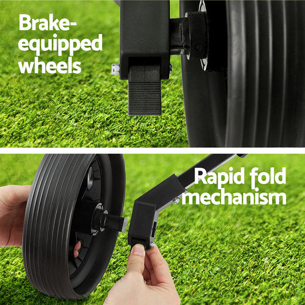 Everfit Golf Buggy Quick Folding Trolley Golf Cart Trolley 2 Wheels Cup Holder Everfit