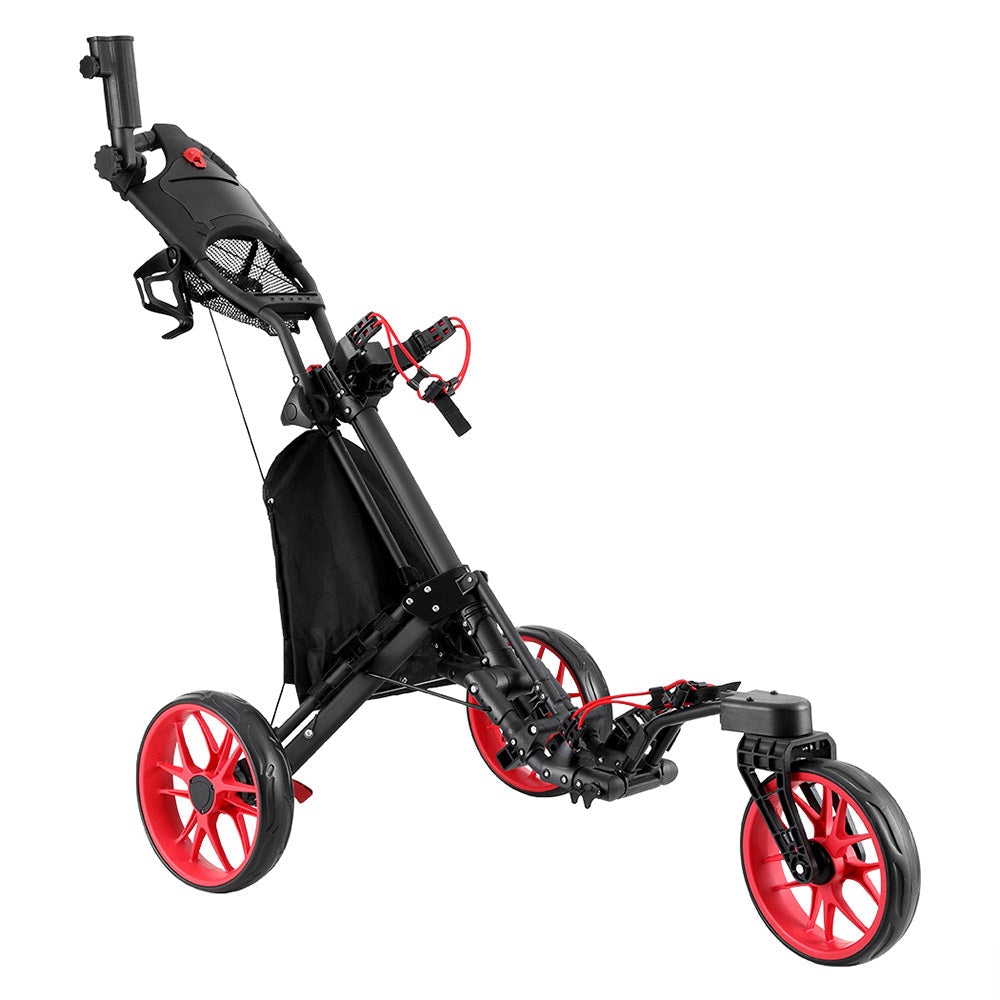 Everfit Golf Buggy Foldable Trolley Golf Cart Swivel Wheel Umbrella Bottle Stand Everfit