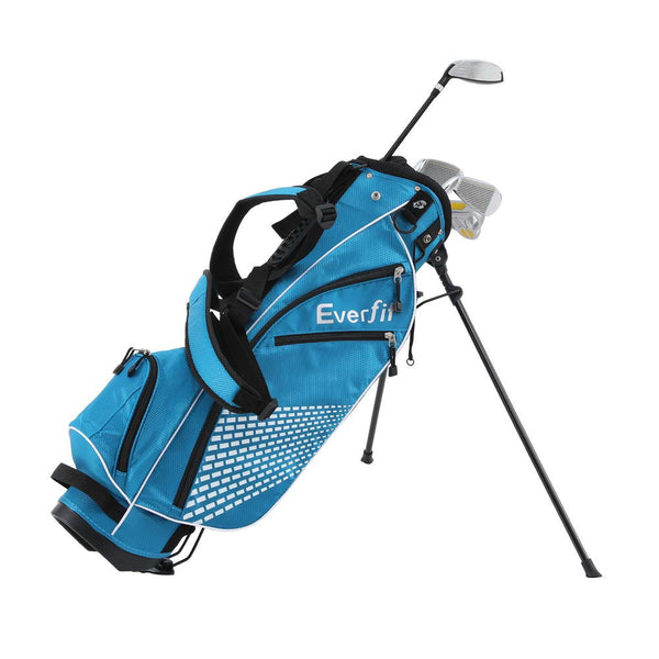 Everfit Golf Clubs Set Junior Right Handed Golf Wedges Iron Golf Stand Bag Everfit