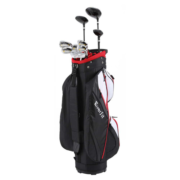 Everfit Golf Clubs Set Men Right Handed Golf Wedges Alloy Driver Golf Stand Bag Everfit