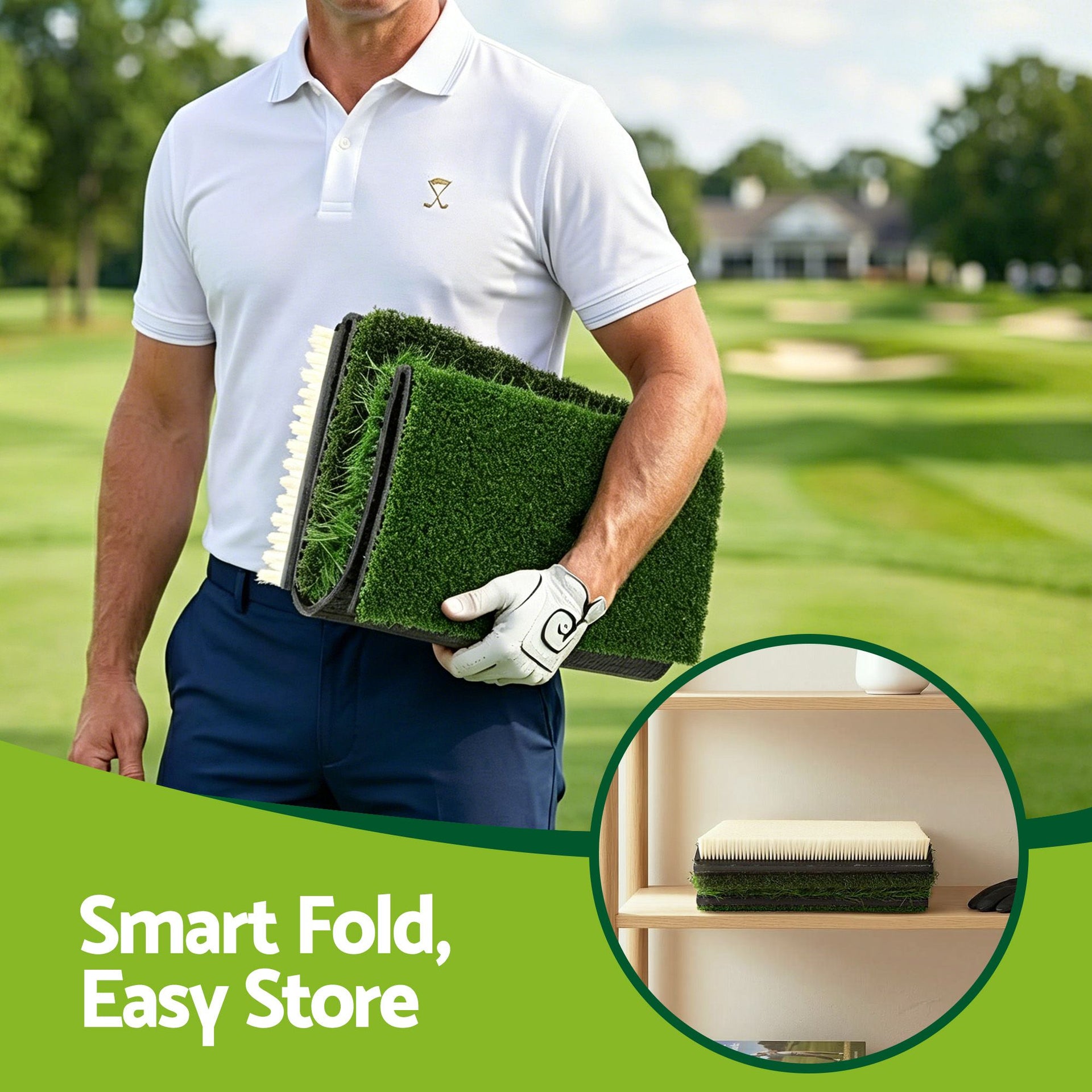 Everfit Golf Hitting Mat Practice Turf 4 in 1 Foldable Training Aid Backyard Everfit