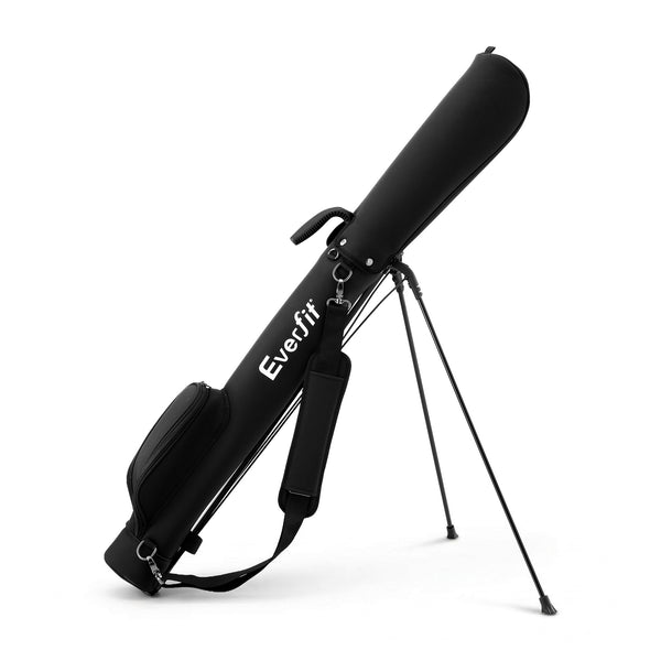 Everfit Golf Stand Bag Lightweight Sunday Pitch And Putt Bag Black Awezingly