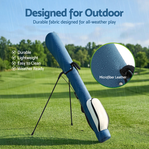 Everfit Golf Stand Bag Lightweight Sunday Pitch And Putt Bag Blue Awezingly