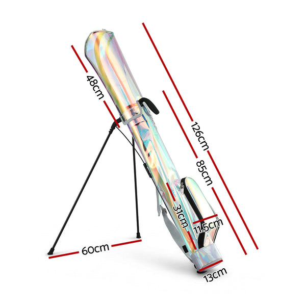 Everfit Golf Stand Bag Lightweight Sunday Pitch And Putt Bag Holographic Awezingly