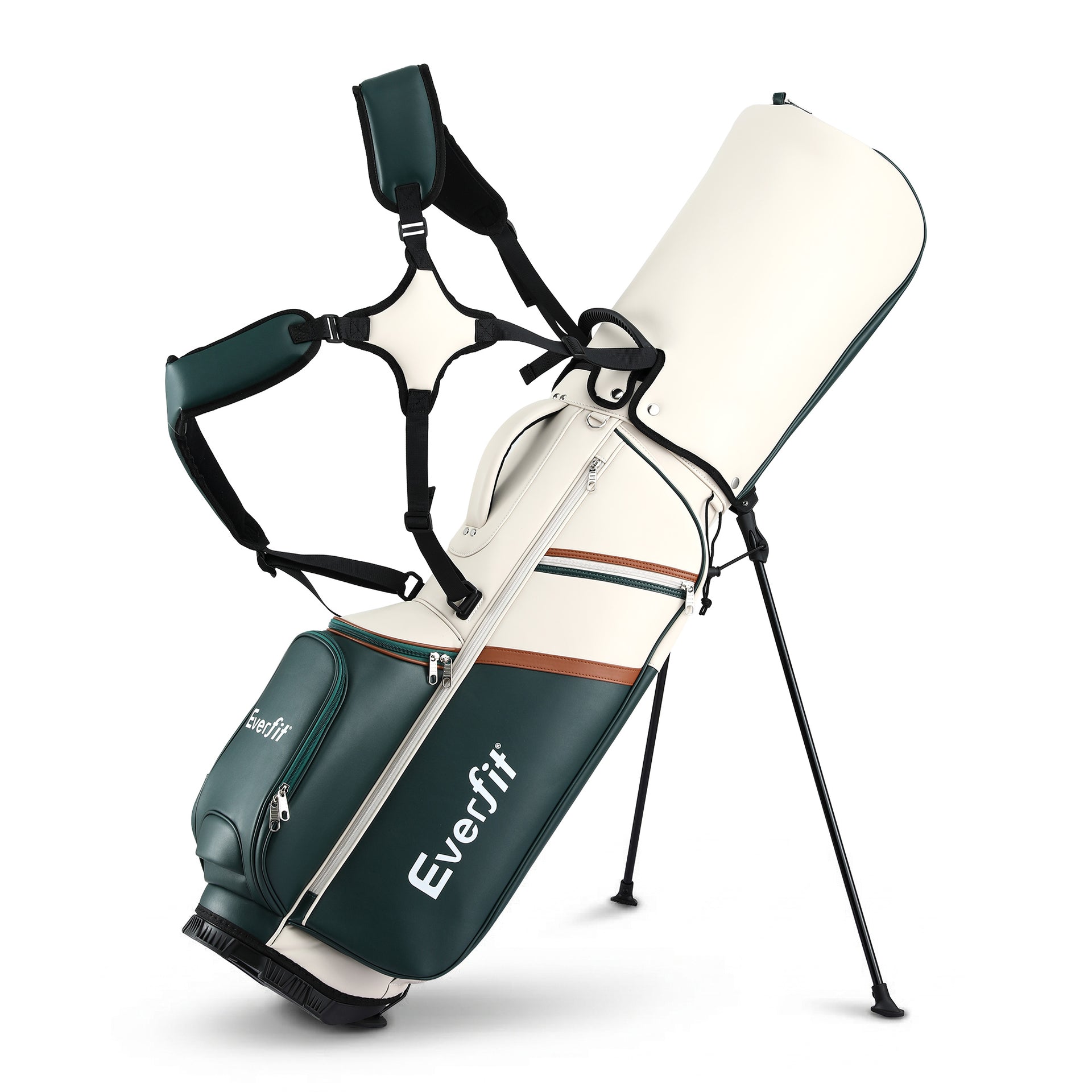 Everfit Golf Stand Bag Lightweight Carry Bag Dual Strap Club Divider Awezingly
