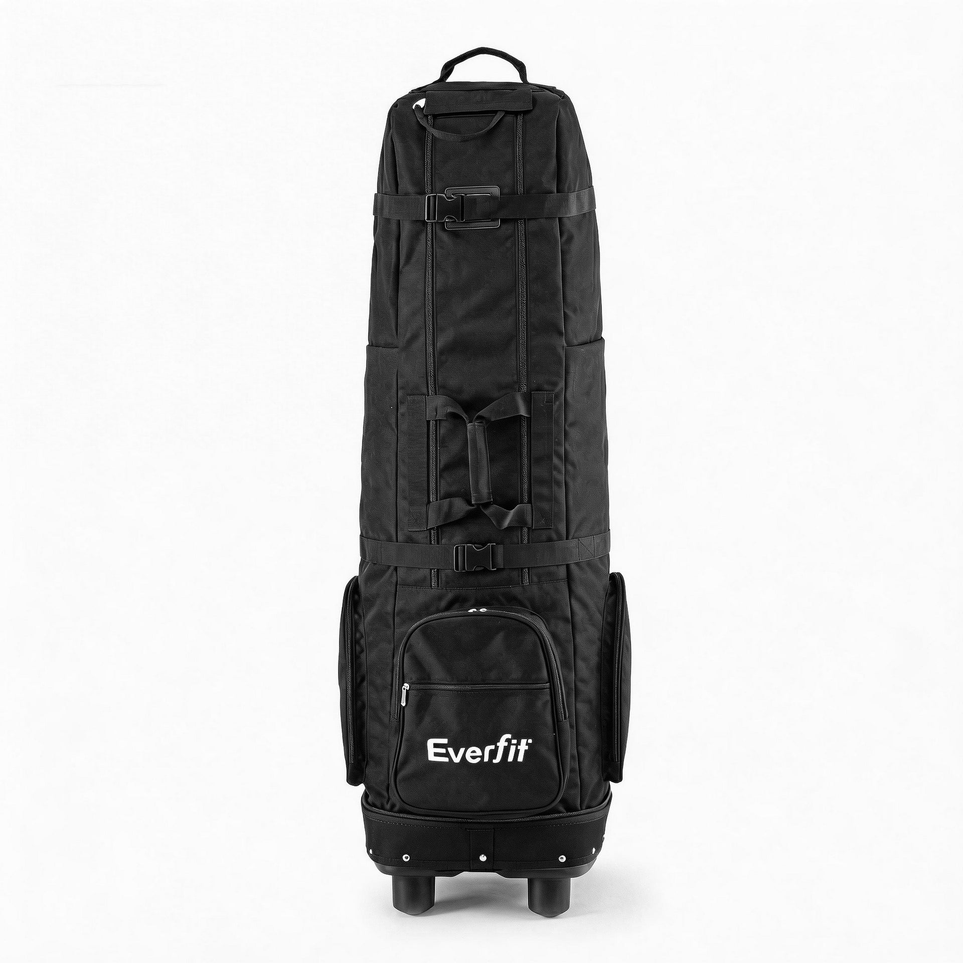 Everfit Golf Travel Bag Flight Cover Foldable Soft Case Wheels Black Awezingly