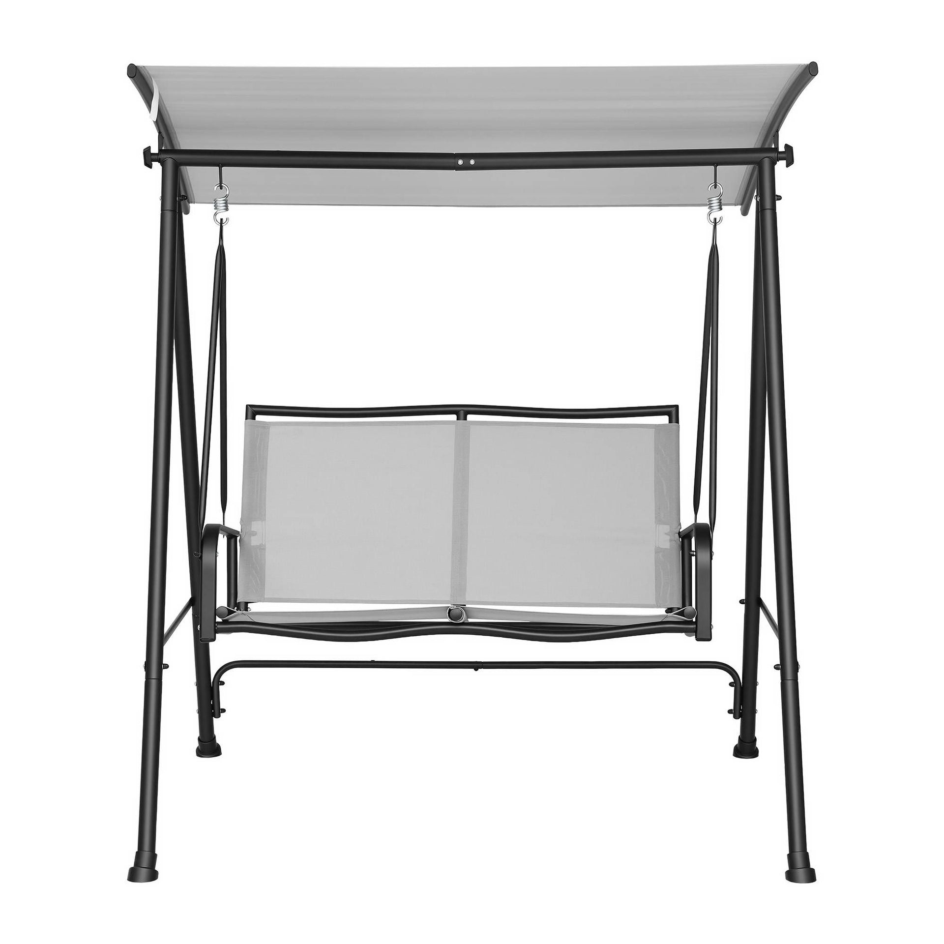 Gardeon Outdoor Swing Chair with Adjustable Canopy 142cmx172cm Stand Grey Awezingly