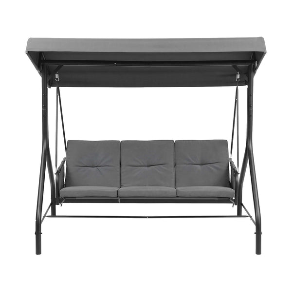 Gardeon Outdoor Swing Chair with Canopy Convertible Hanging Bed Grey Awezingly