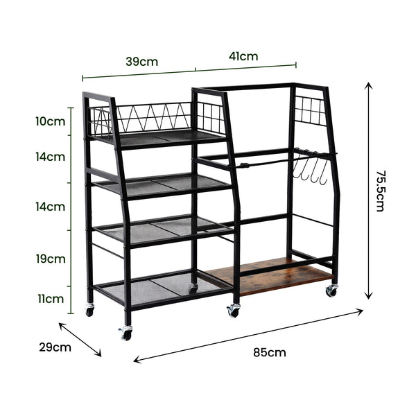 Everfit Golf Bag Storage Rack Golf Organizer Hold 1 Bags 4 Shelves Awezingly