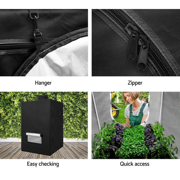 Green Fingers Grow Tent 60x60x90CM Hydroponics Kit Indoor Plant Room System Greenfingers
