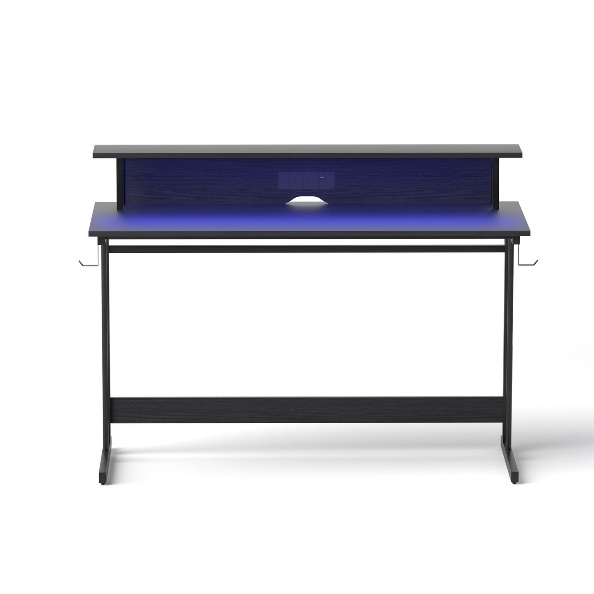 Artiss Gaming Desk with LED Lights Computer Desk Table with Monitor Shelf Power 120cm Awezingly