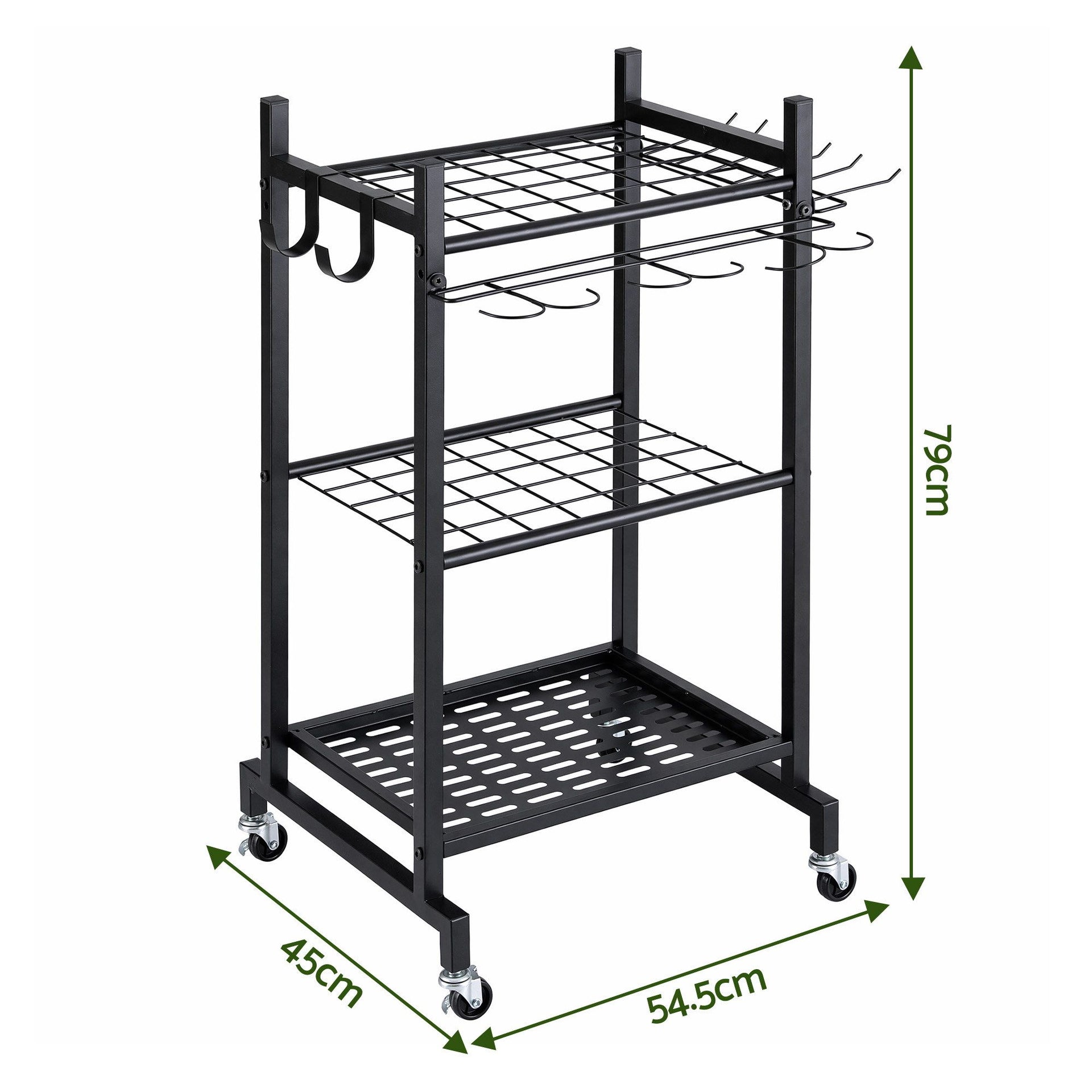Gardeon Garden Tool Organizer with Wheels Heavy Duty Garage Yard Storage Cart Awezingly