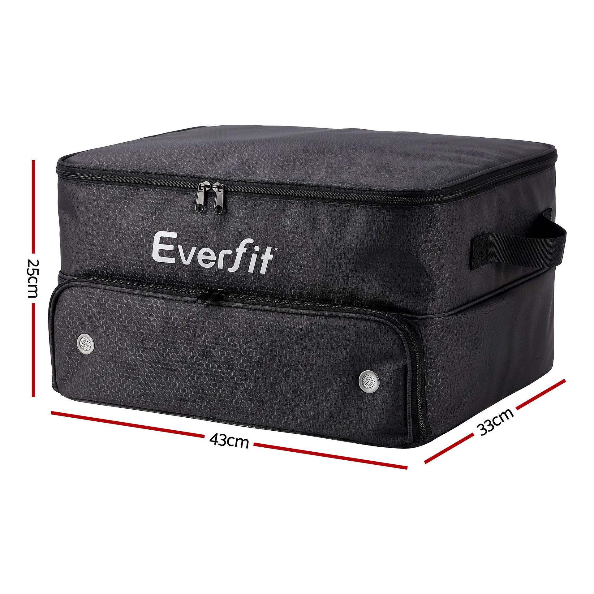 Everfit Golf Trunk Organizer for Car, 2-Tier Golf Storage Bag with Ventilated Shoe Compartment Black Awezingly
