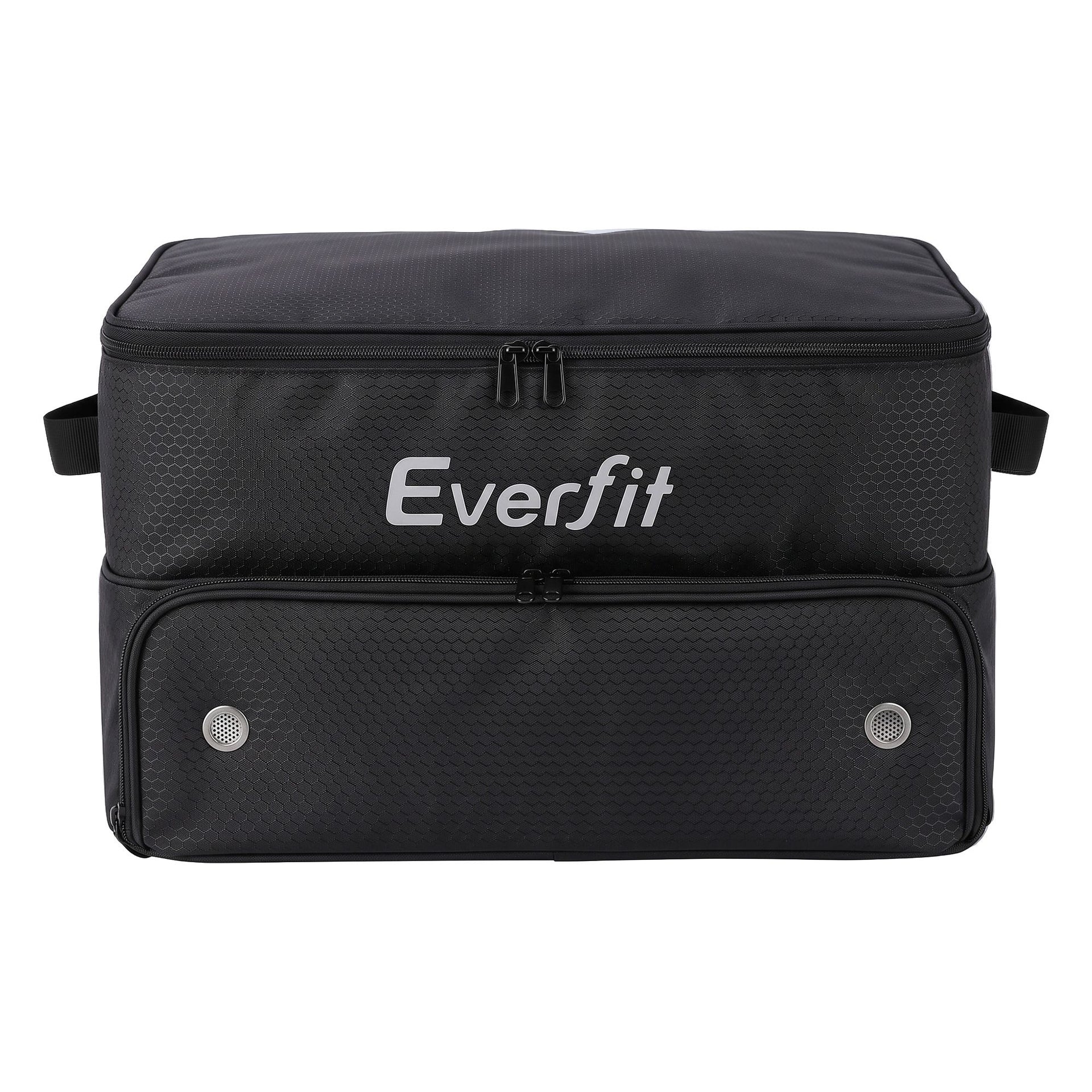 Everfit Golf Trunk Organizer for Car, 2-Tier Golf Storage Bag with Ventilated Shoe Compartment Black Awezingly
