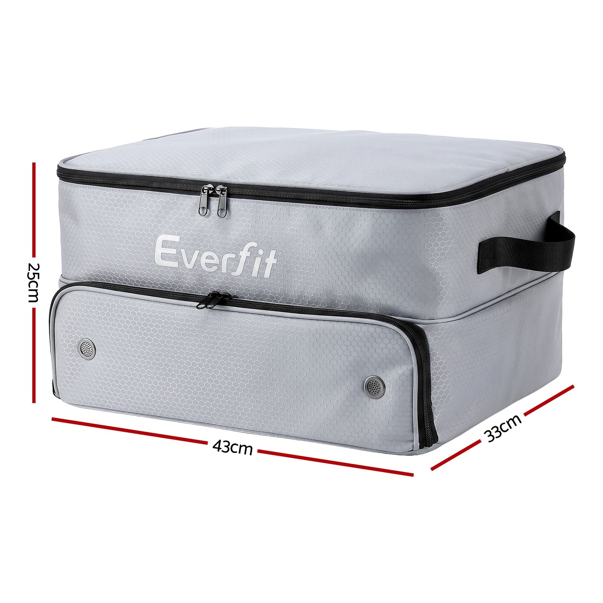 Everfit Golf Trunk Organizer for Car, 2-Tier Golf Storage Bag with Ventilated Shoe Compartment Grey Awezingly