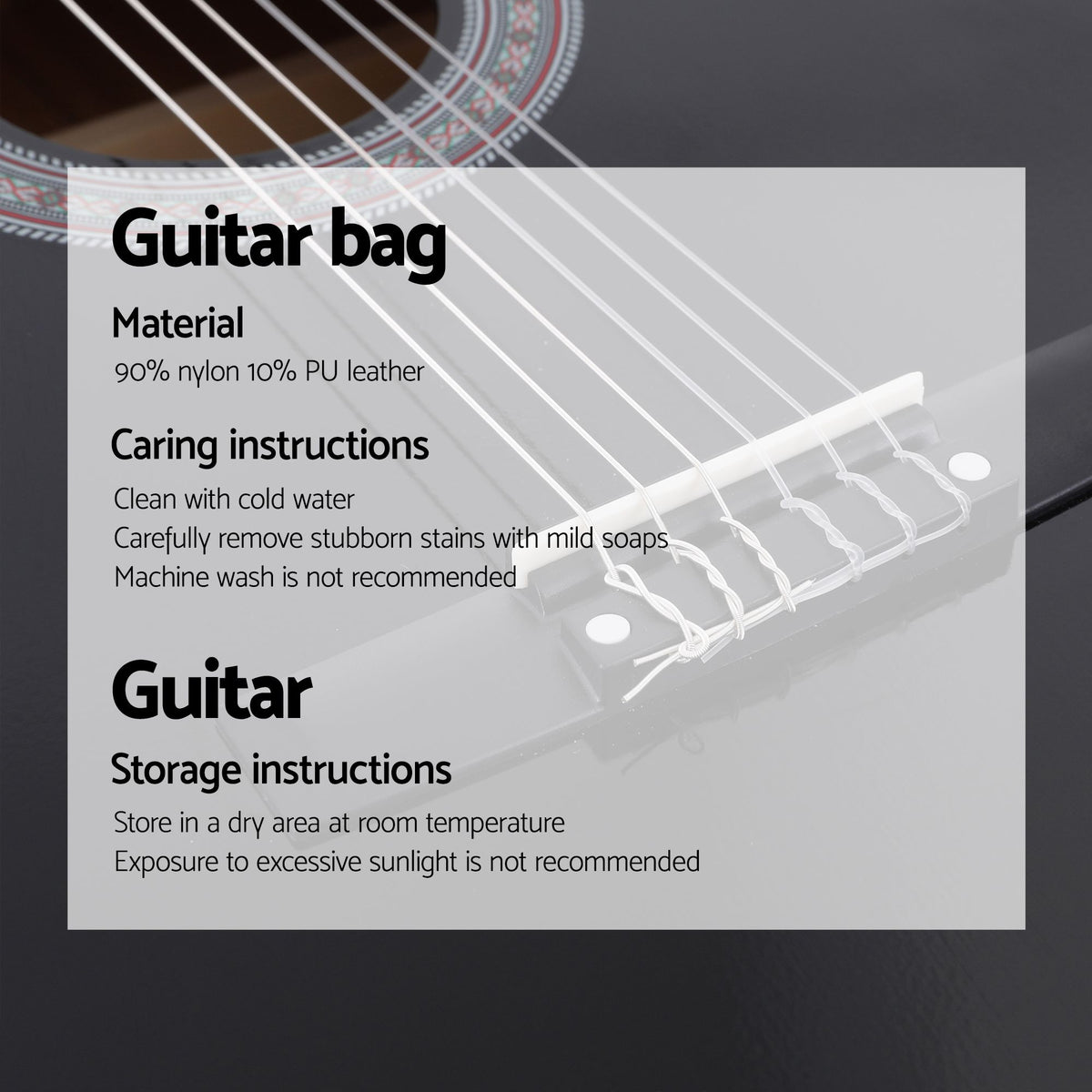 Alpha 38 Inch Acoustic Guitar Full Size Classical Cutaway Nylon String Black Awezingly
