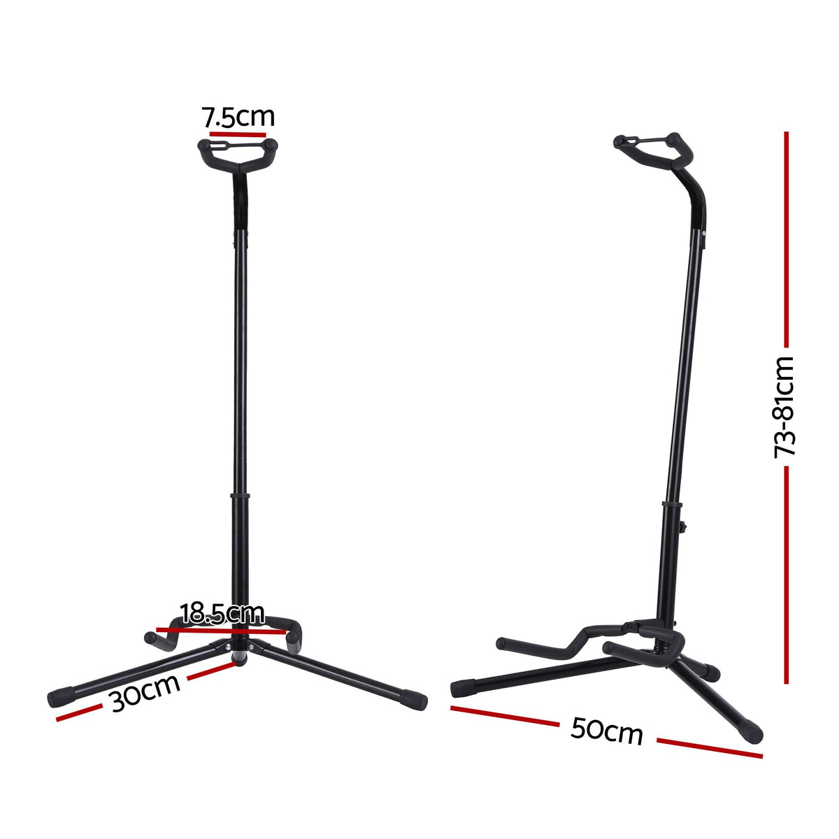 Alpha Iron Adjustable Guitar Stand Folding Instrument Holder Acoustic Bass Rack Black Awezingly