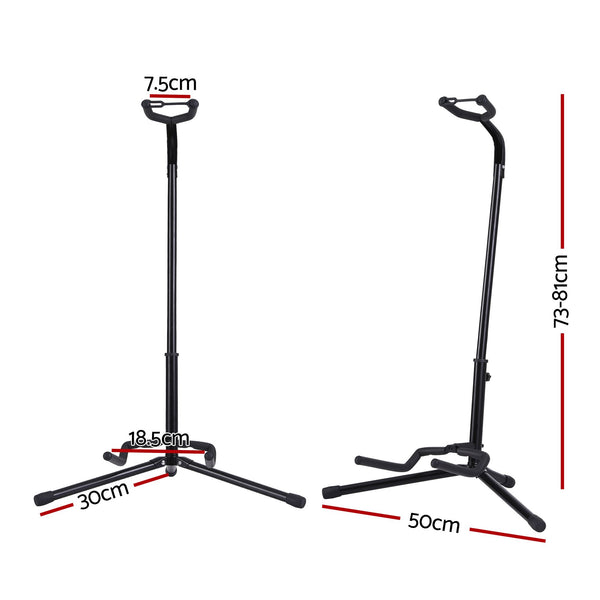 Alpha Iron Adjustable Guitar Stand Folding Instrument Holder Acoustic Bass Rack Black Awezingly