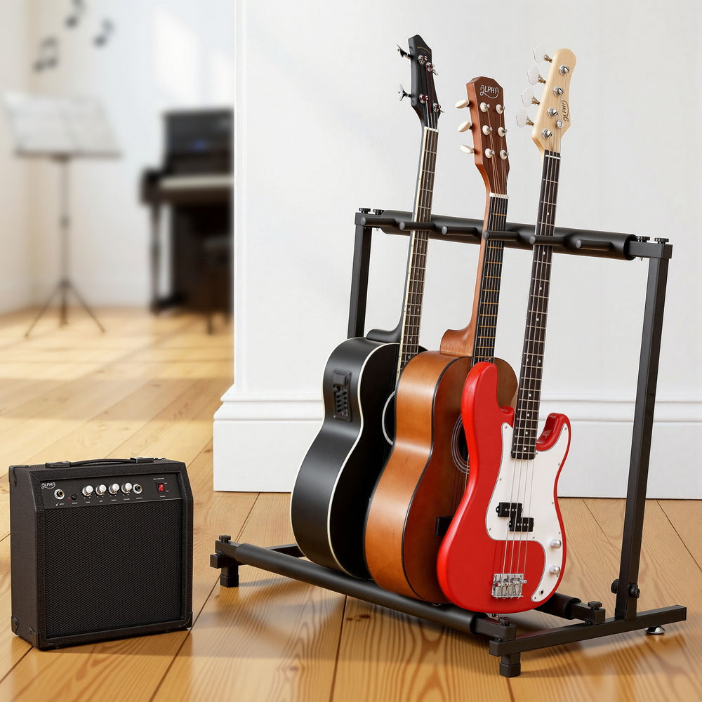 Alpha 5 Space Folding Guitar Stand Rack Holder Display Awezingly