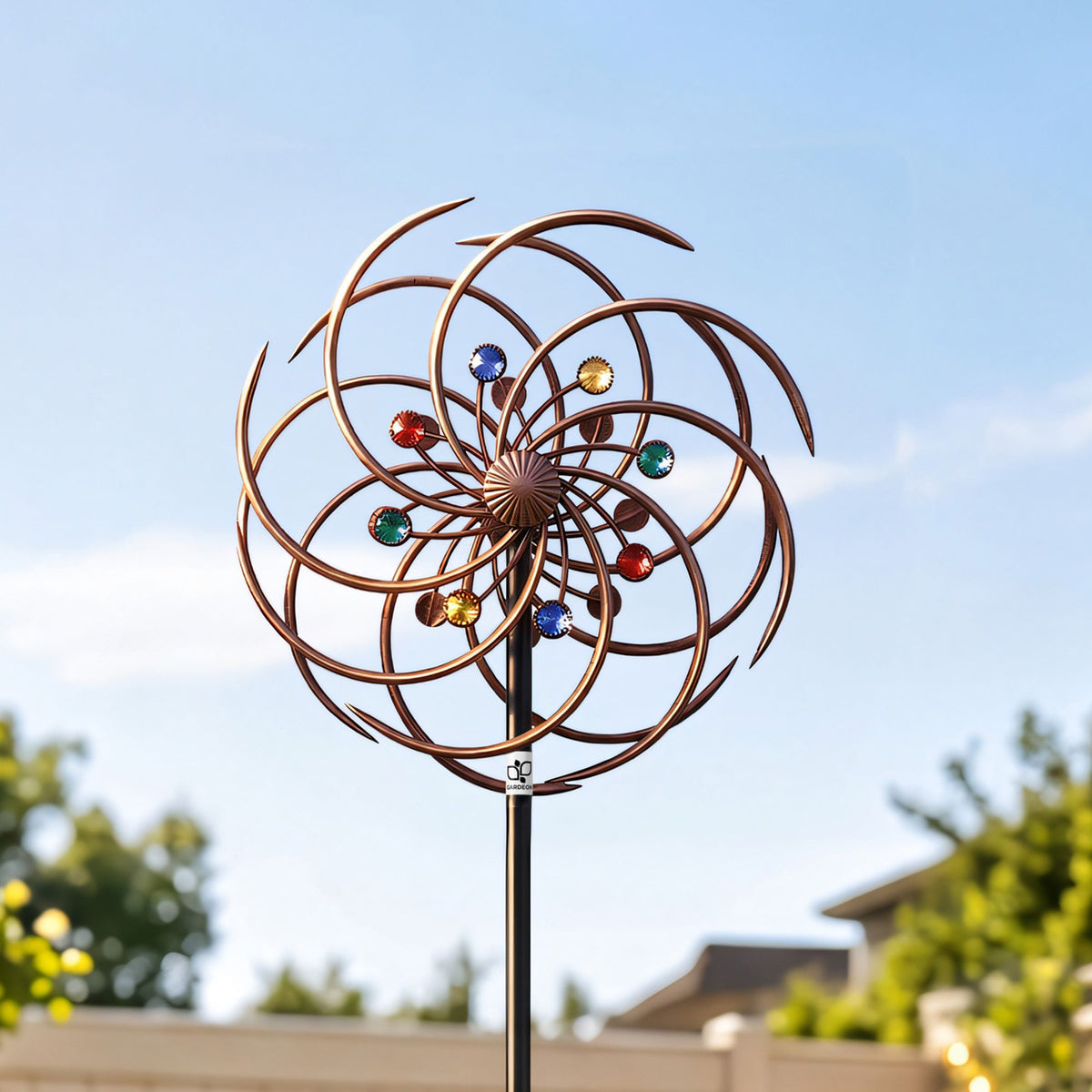 Gardeon Garden Windmill Metal Wind Spinner Double Layer 190cm Bronze Awezingly
