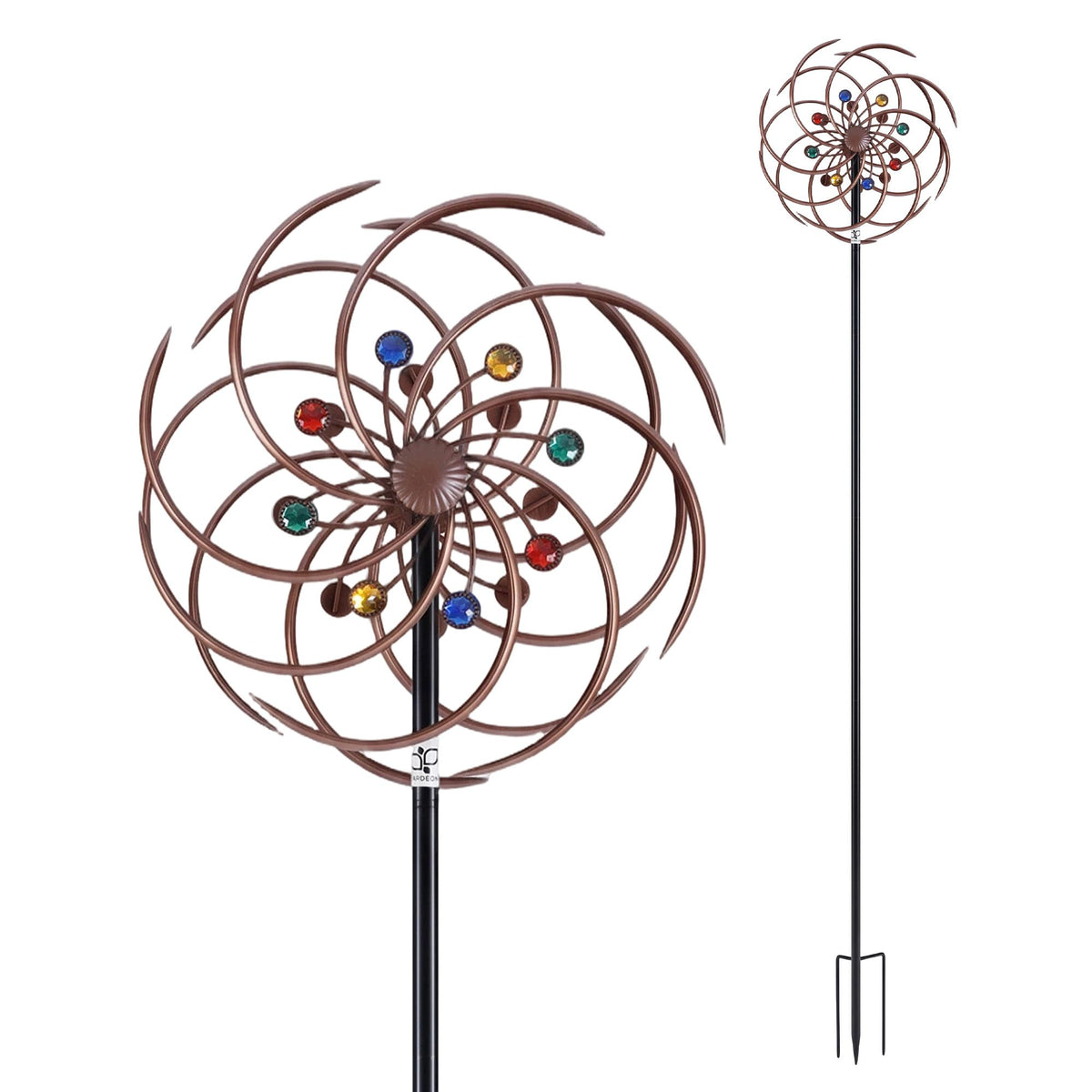 Gardeon Garden Windmill Metal Wind Spinner Double Layer 190cm Bronze Awezingly