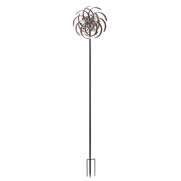 Gardeon Garden Windmill Metal Wind Spinner Double Layer 190cm Bronze Awezingly