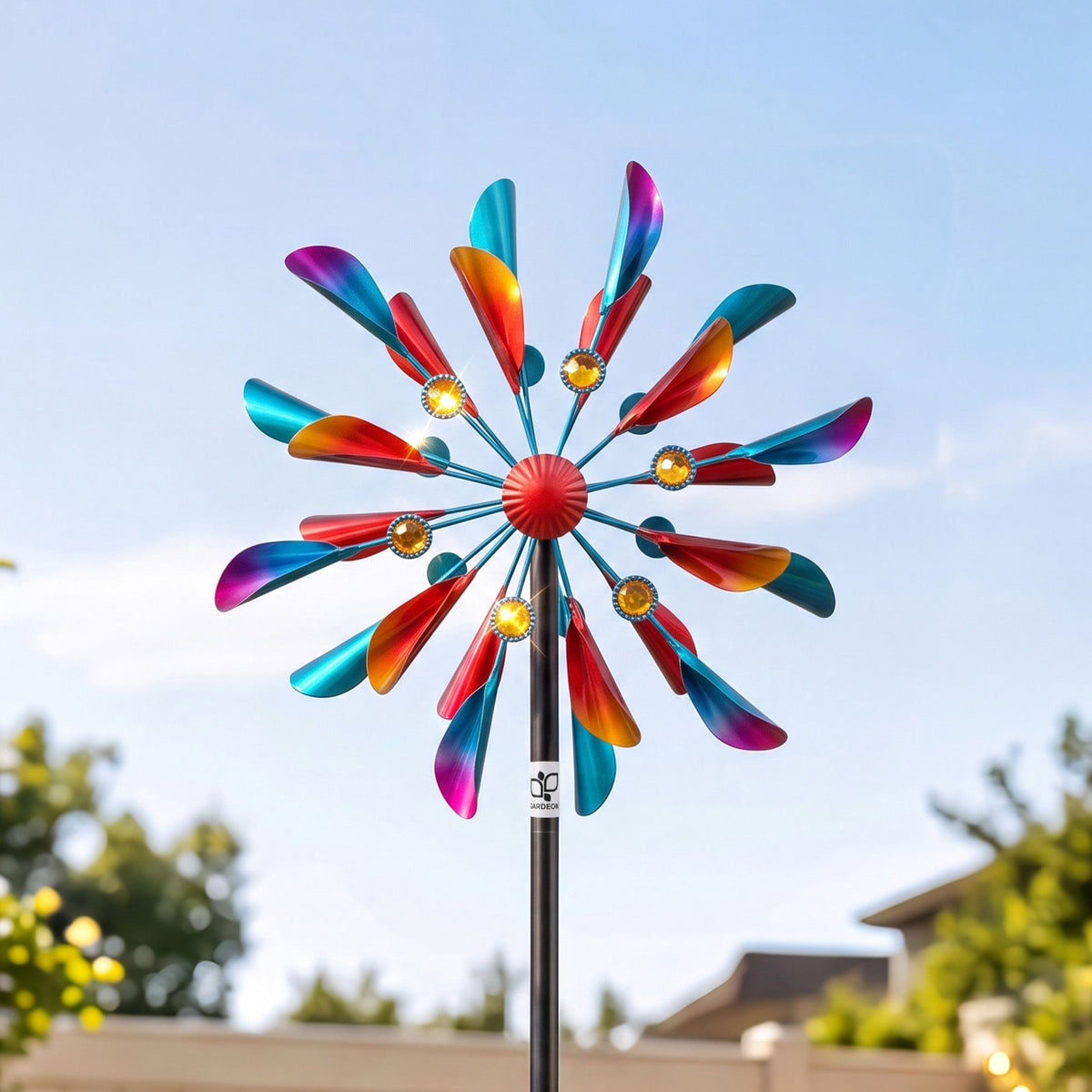 Gardeon Garden Windmill Metal Double Wind Spinner Outdoor Lawn Decor 190cm Awezingly