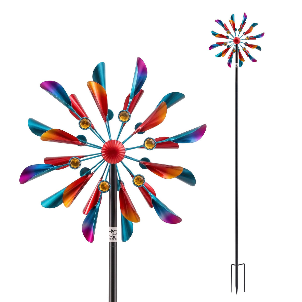 Gardeon Garden Windmill Metal Double Wind Spinner Outdoor Lawn Decor 190cm Awezingly