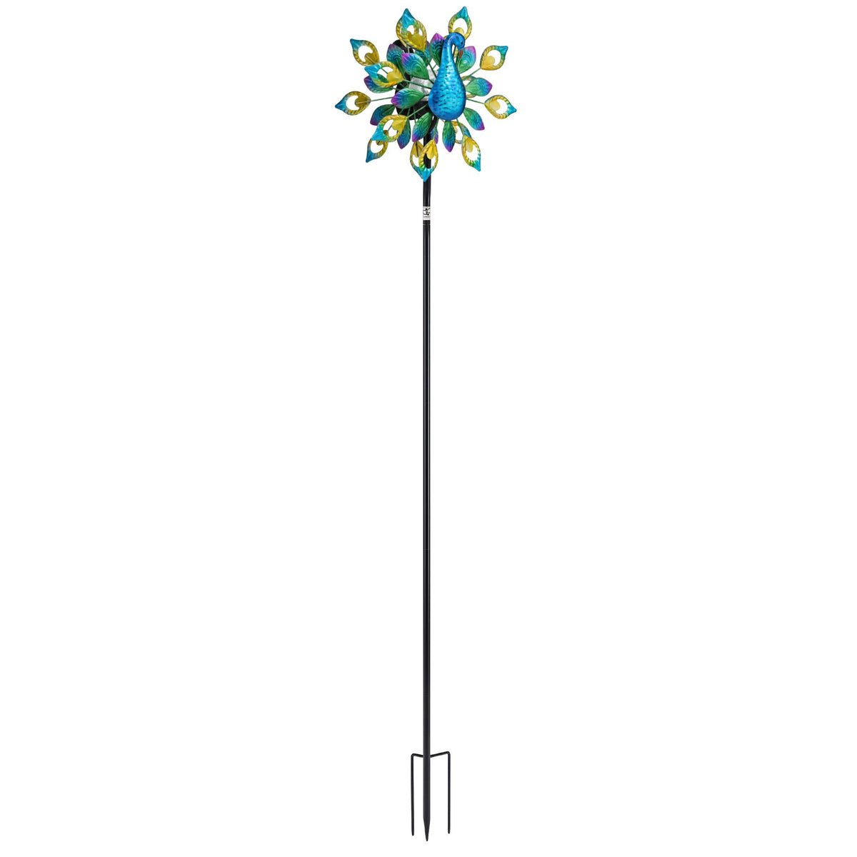 Gardeon Garden Windmill Solar Light Colorful Peacock Metal Spinner 190cm Awezingly