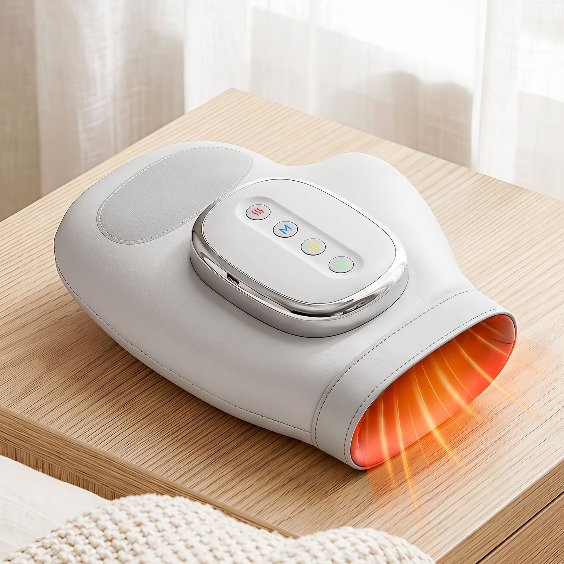 Livemor Hand Massager with Heat and Compression for Arthritis Carpal Tunnel | Large Hand Chamber Fits Left or Right Hand, with 5 Compression Levels, 3 Modes, and 3 Heat Levels, Gift for Women Men Awezingly