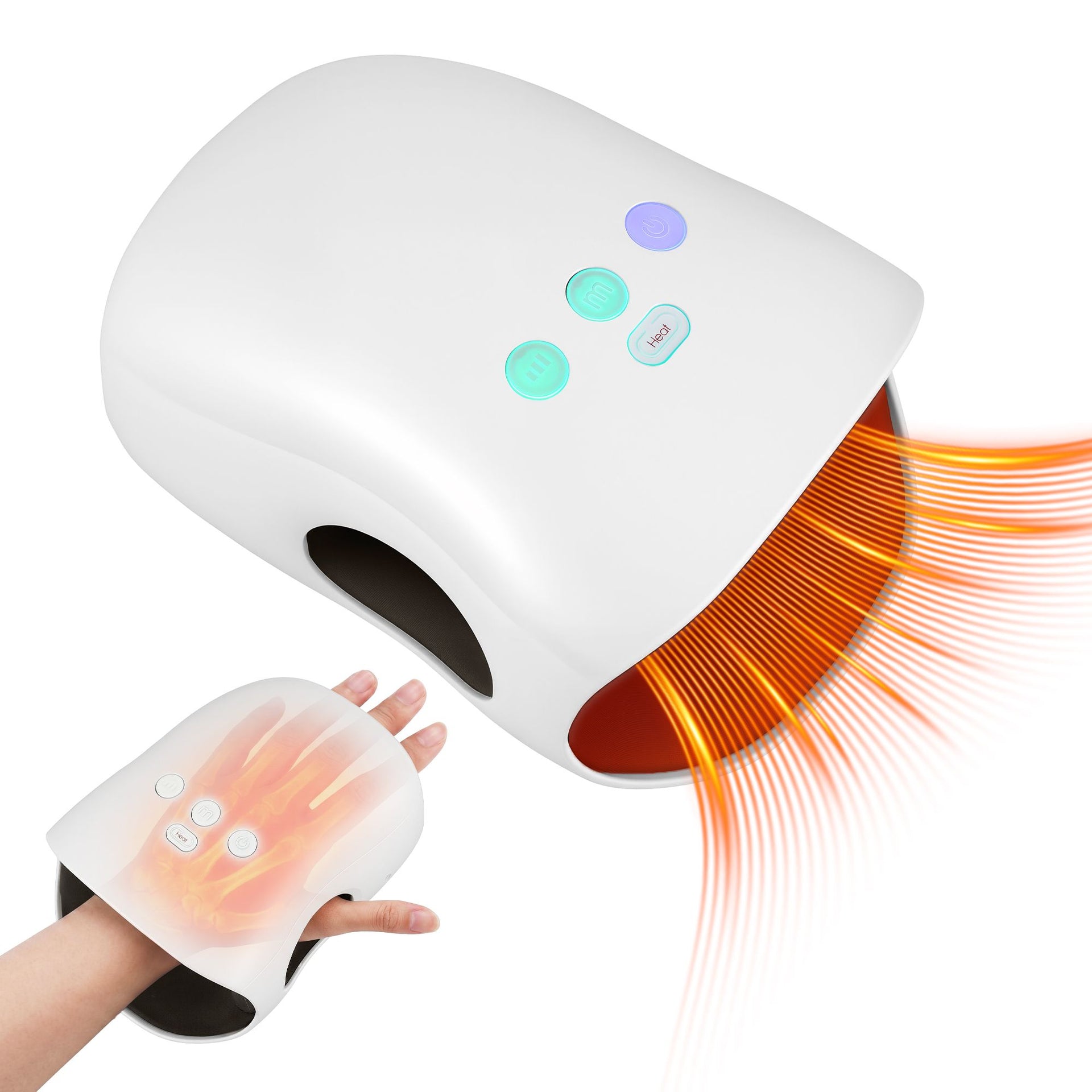 Livemor Hand Massager with Heat and Compression Cordless 3 Modes 3 Temperatures Awezingly