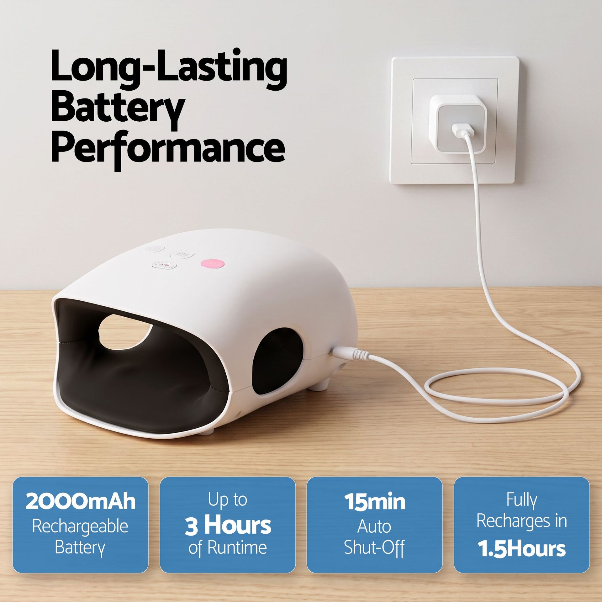 Livemor Hand Massager with Heat and Compression Cordless 3 Modes 3 Temperatures Awezingly