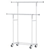 Artiss Clothes Rack Double Rod Airer Rail Coat Stand Adjustable Hanger