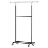 Artiss Clothes Rack Double Rod Airer Rail Coat Stand Adjustable Hanger