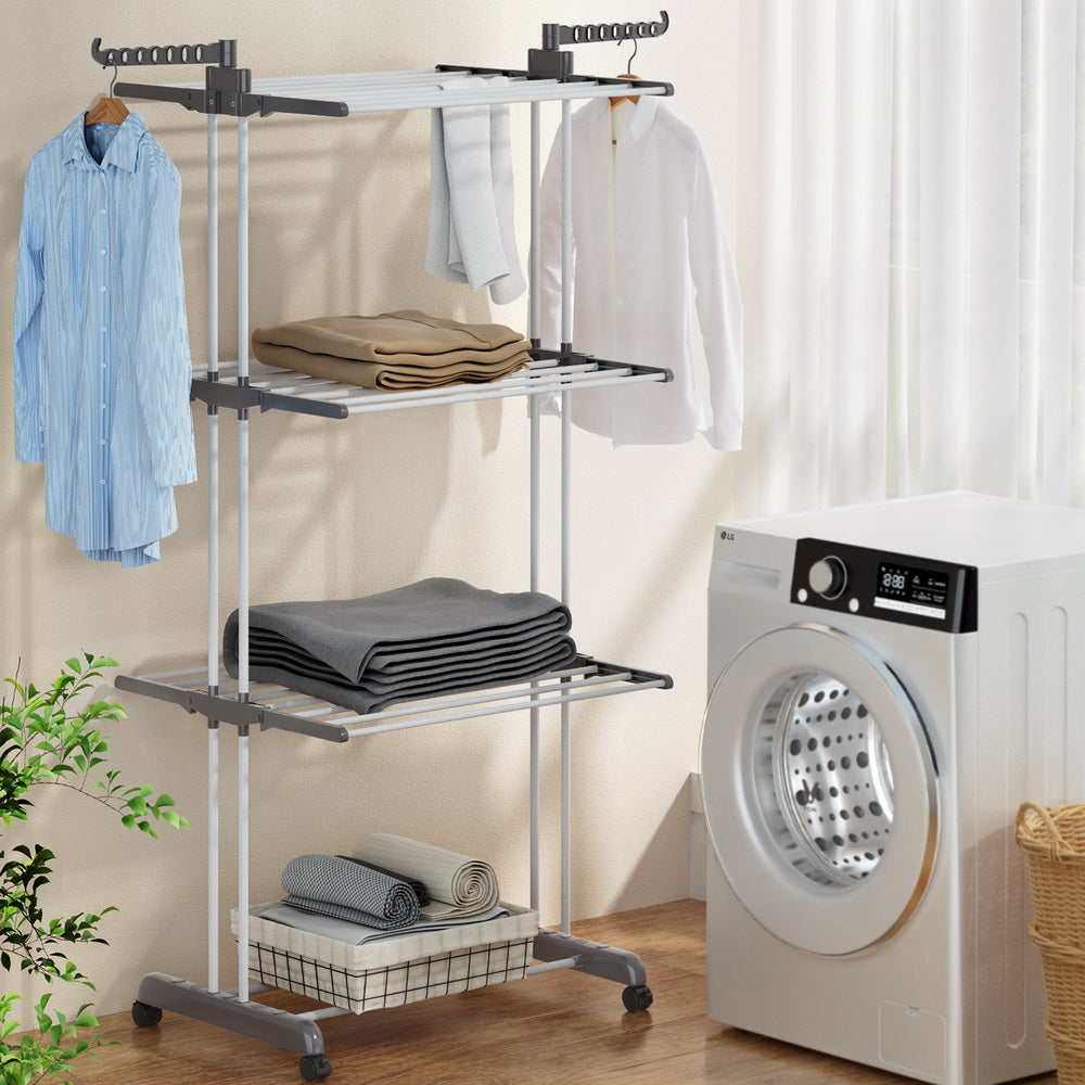 Artiss Clothes Airer Drying Rack 173cm Coat Hanger Foldable Artiss