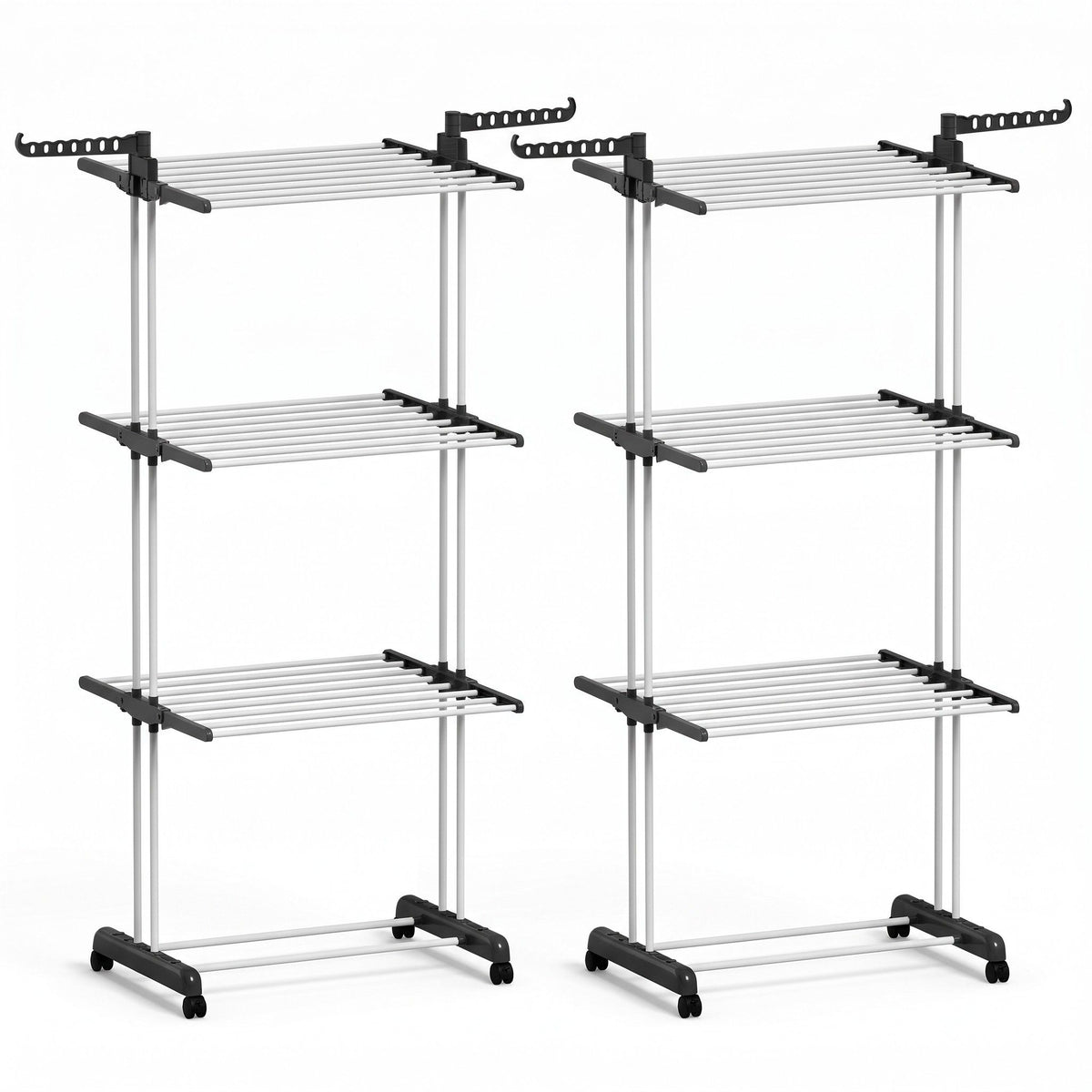Artiss 2X Clothes Drying Rack 173cm Coat Airer Hanger Foldable Awezingly