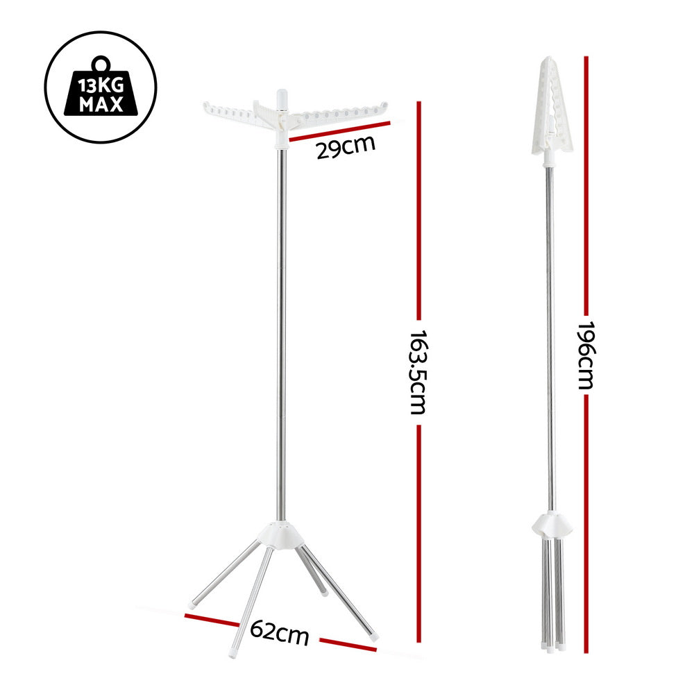 Artiss Clothes Rack Airer Rotatable Hanger Foldable 163cm Awezingly