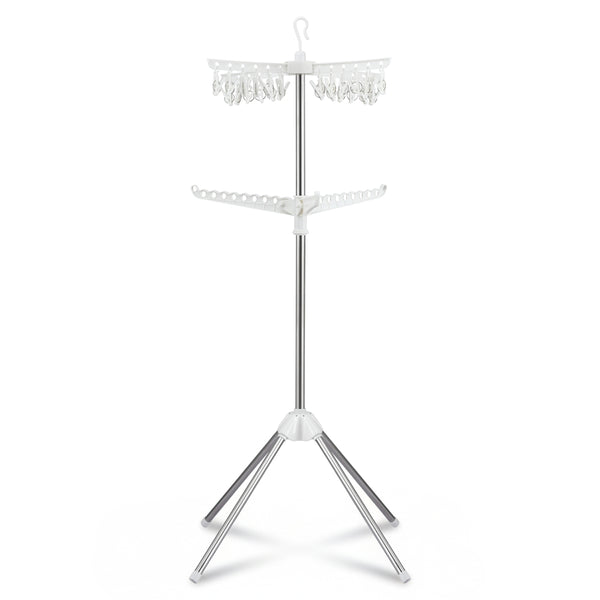 Artiss Clothes Rack Airer 2 Tier Rotatable Hanger Foldable Awezingly