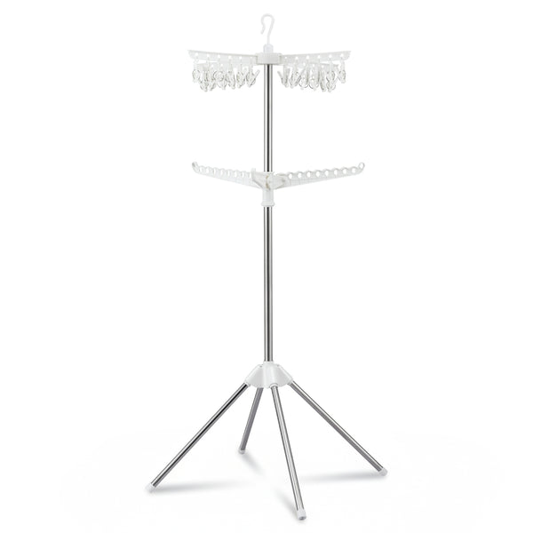 Artiss Clothes Rack Airer 2 Tier Rotatable Hanger Foldable Awezingly