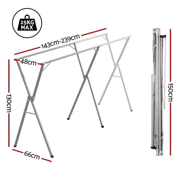 Artiss Clothes Rack Adjustable Foldable Steel Awezingly