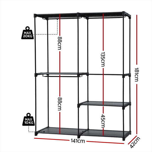 Artiss Wardrobe Clothes Rack Closet 181cm Awezingly