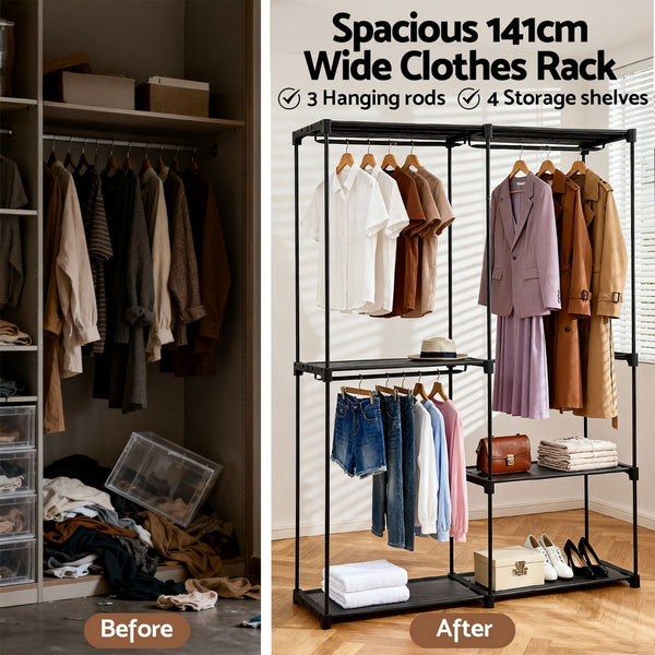 Artiss Wardrobe Clothes Rack Closet 181cm Awezingly