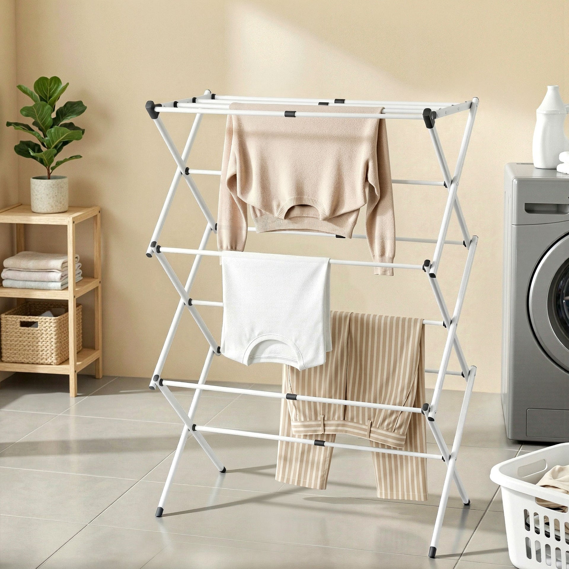 Artiss Clothes Rack Foldable Airer Drying Rack Portable No Assembly Required Awezingly