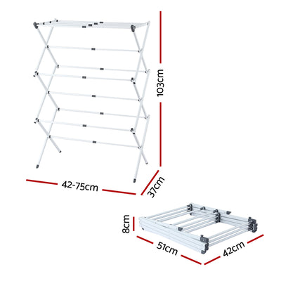 Artiss Clothes Rack Foldable Airer Drying Rack Portable No Assembly Required